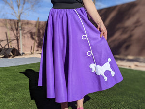 3-Piece Adult Set Poodle Skirt, Scarf & White T-shirt with Initial