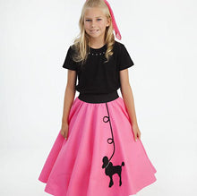 Load image into Gallery viewer, Girls 2 Piece Poodle Skirt Set with Black Shirt by Pookey Snoo