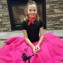 Load image into Gallery viewer, Womens 3 Piece Poodle Skirt Set with Scarf & Black Shirt by Pookey Snoo