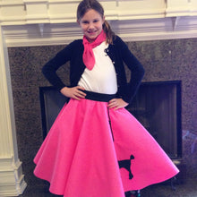 Load image into Gallery viewer, Girls 2 Piece Poodle Skirt Set with White Shirt by Pookey Snoo