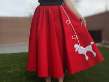 Load image into Gallery viewer, 2-Piece Adult Set Poodle Skirt&amp; White T-shirt with Initial
